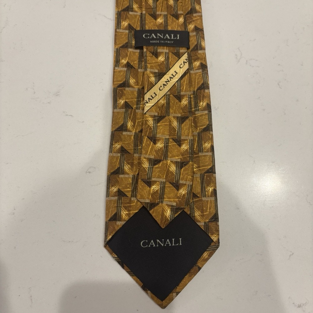 Canali Men's Silk Tie Made in Italy - Picture 3 of 3